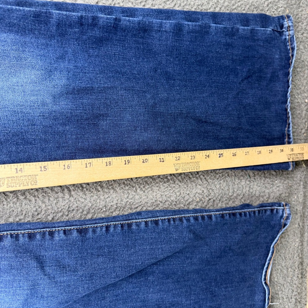 American Eagle Super High Rise Flare Jeans Womens 8 Long Next Level Stretch Blue - Picture 5 of 8